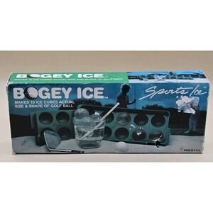 VTG. Party Talk Bogey Ice Makes 10 Cubes in Actual Shape & Size of Golf Ball USA